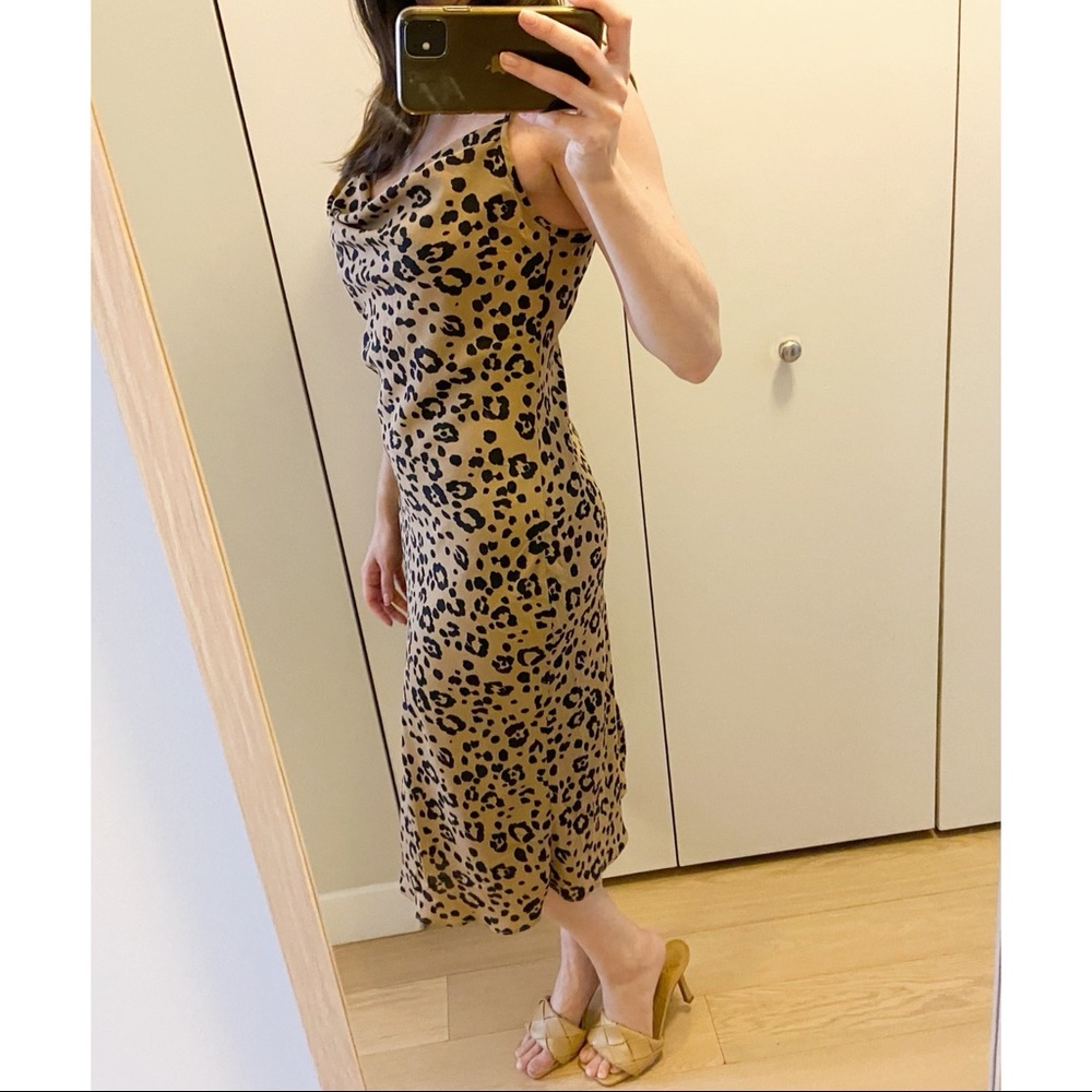 e.ssue Leopard Print Slip Dress